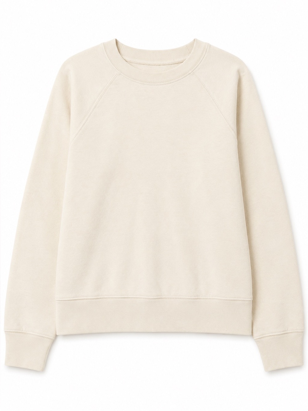 Everlane NWOT Organic Cotton French Terry Crewneck Sweatshirt Cream Ivory Small